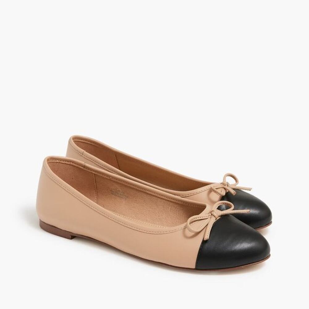 NWT J Crew Factory Ballet Flats with Cap Toe Size 6